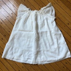 Bonpoint Girls Cotton Swiss Dot dress white 12 mo